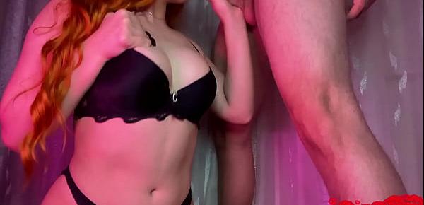  Perfect Ass Redhead Sucks Big Dick and Shakes Booty to Cum In Mouth